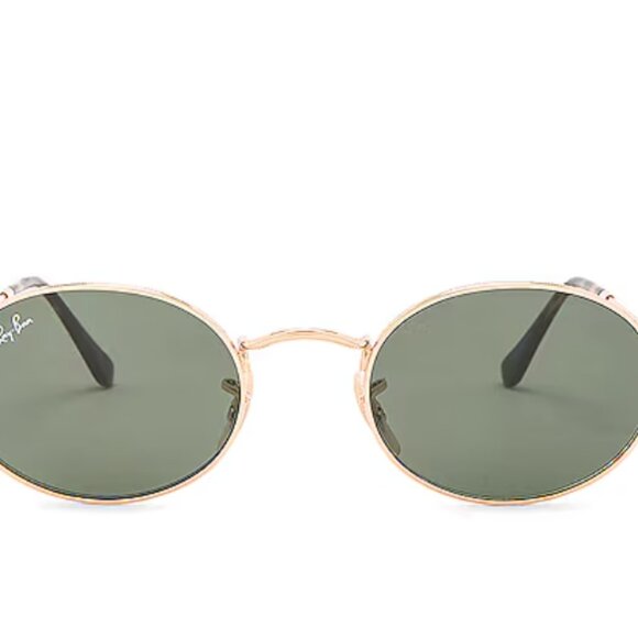 Ray-Ban Accessories - Ray-Ban Oval Flat in Gold & Green Classic